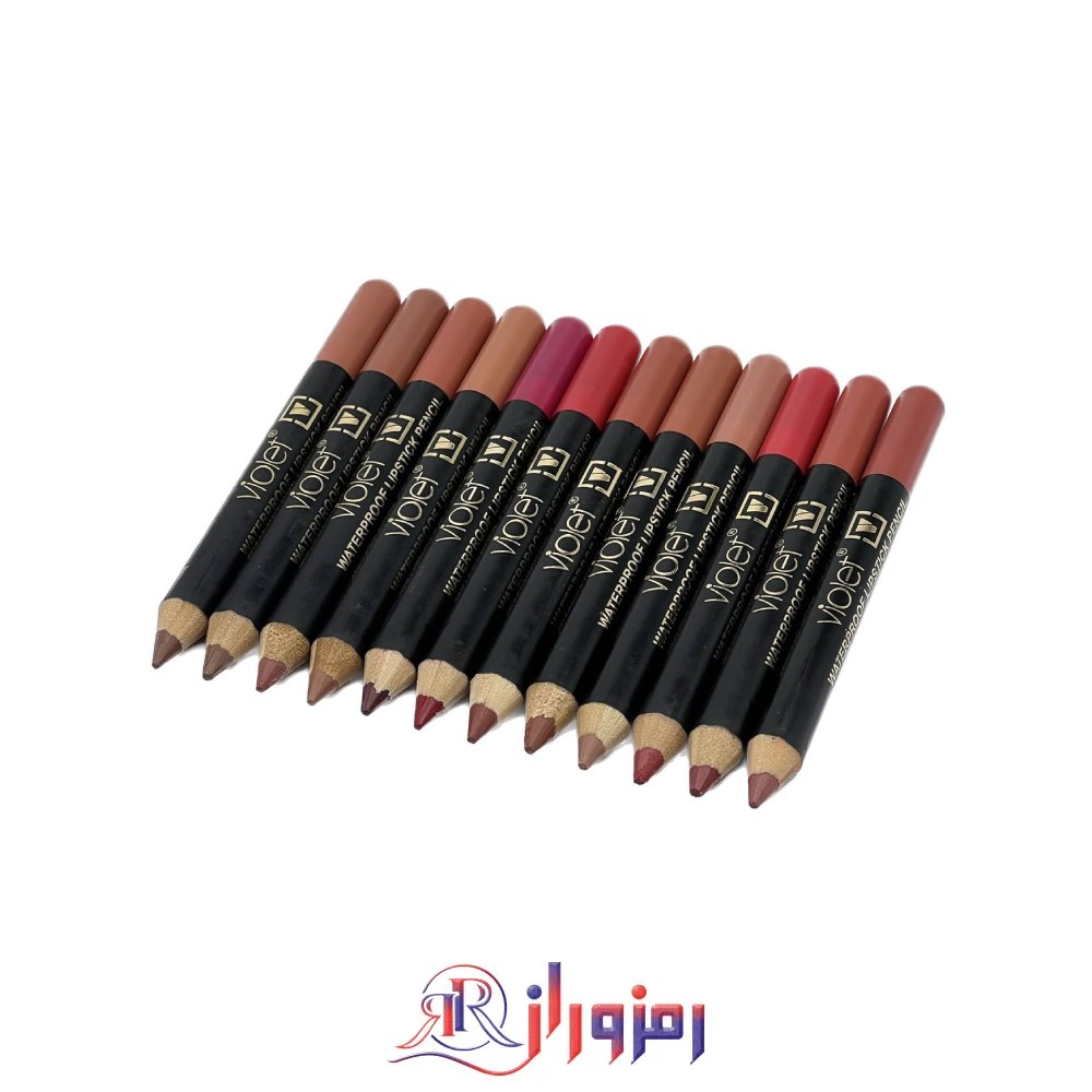 رژلب مدادی تراشدار ویولت violet پک 12 عددی،خرید و قیمت رژلب مدادی تراشدار ویولت violet پک 12 عددی